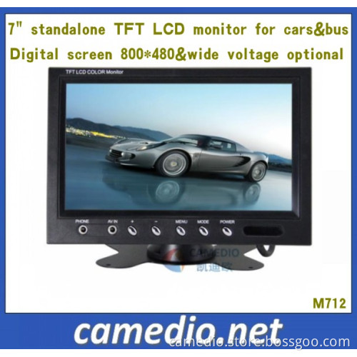 7" Standalone Car TFT LCD Monitor with 2 Video Inputs